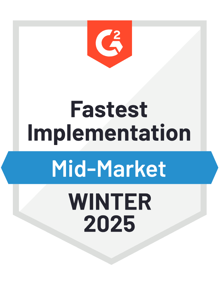 Fastest implementation (Mid-market) - G2