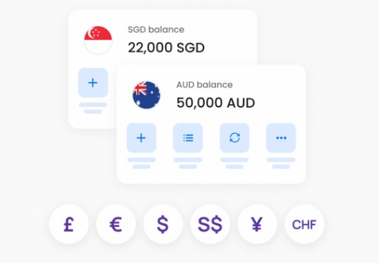 Load funds in different currencies