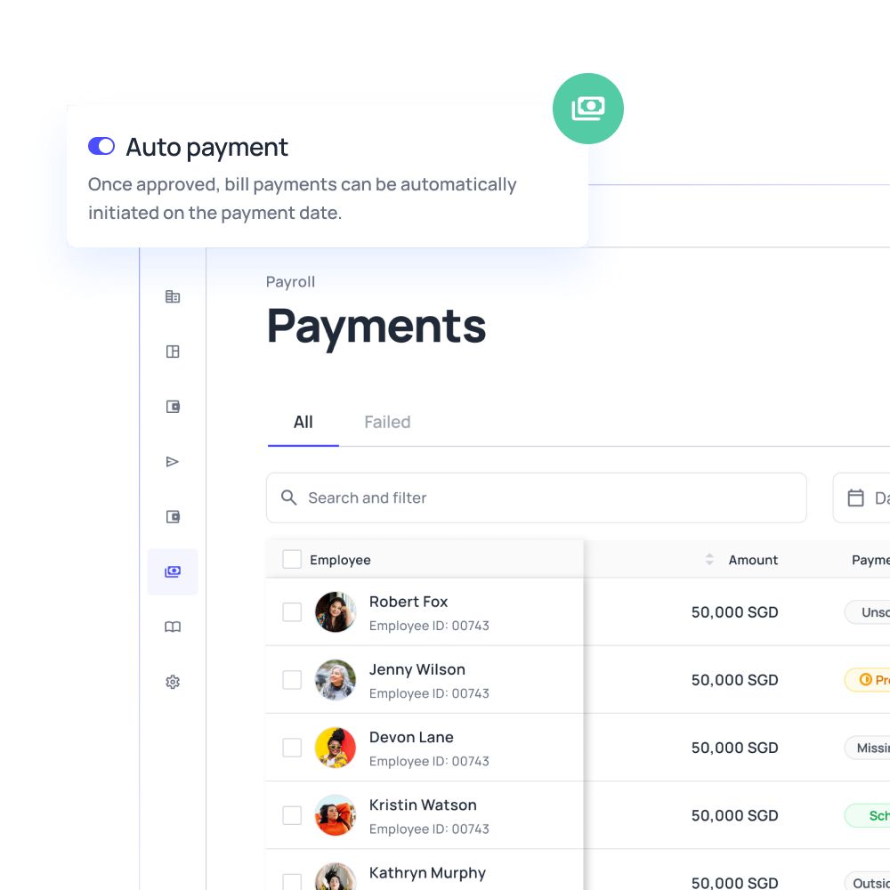 Payroll payment automation