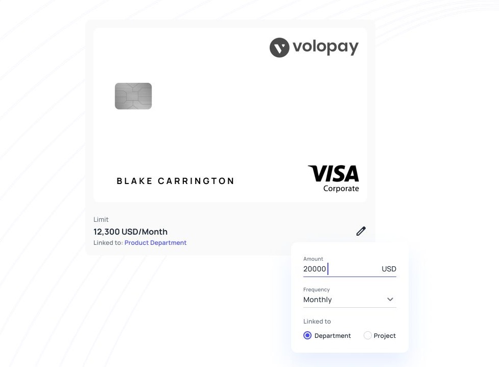 Employee spending card