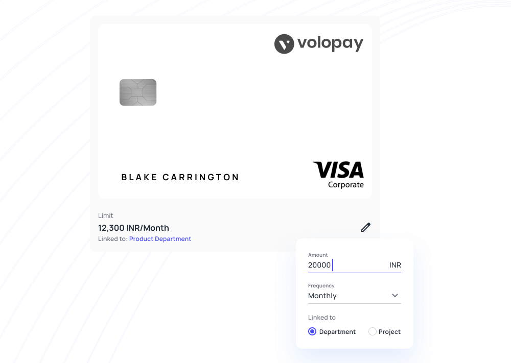 Volopay card dashboard