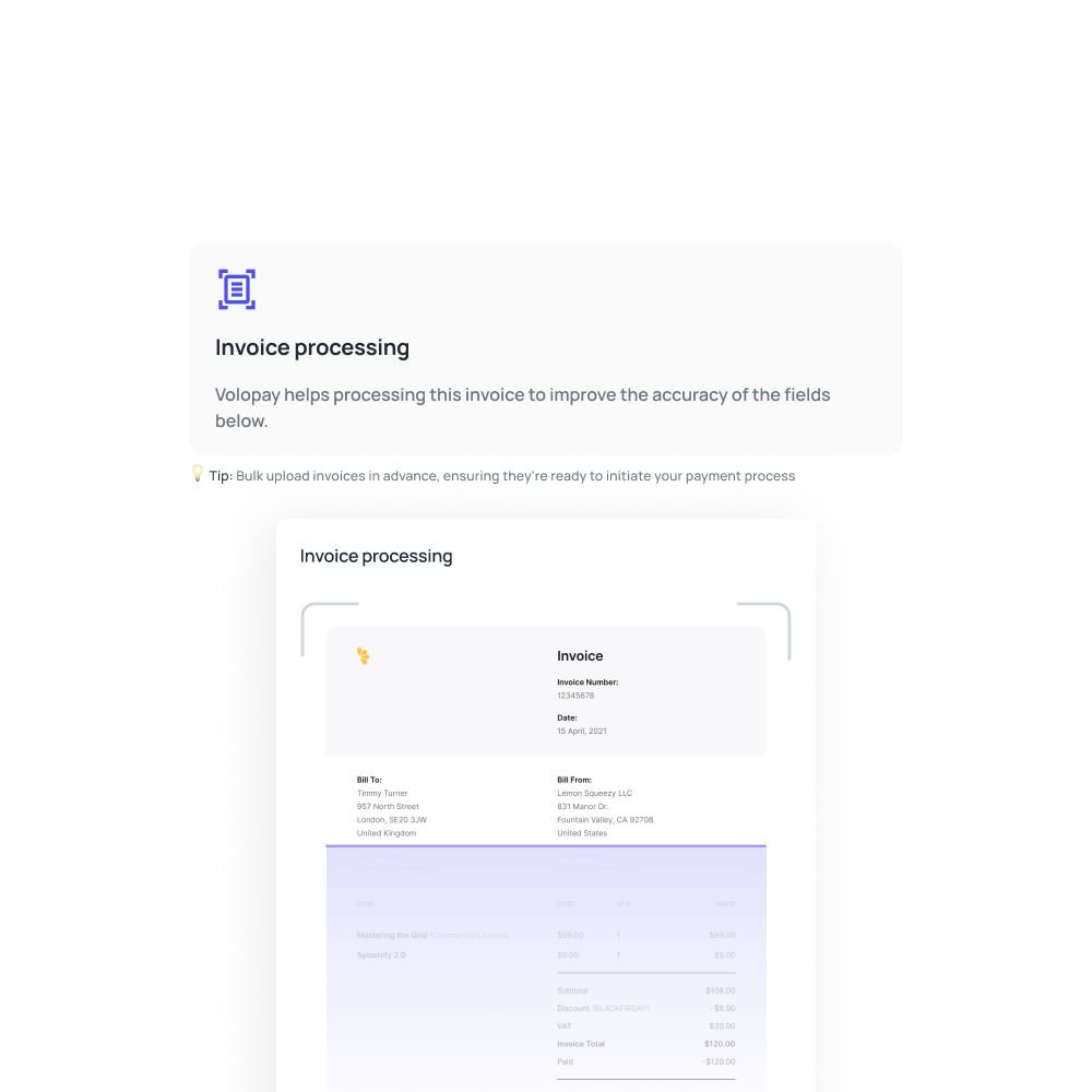 Vendor invoice management