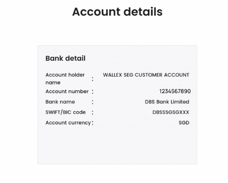 Account details