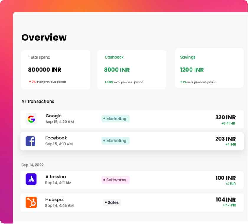 Track all payments