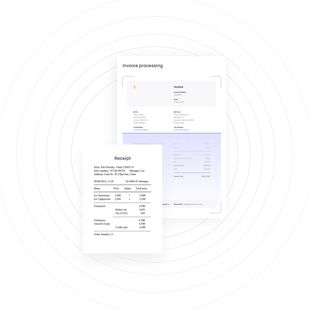Receipt scanning with OCR